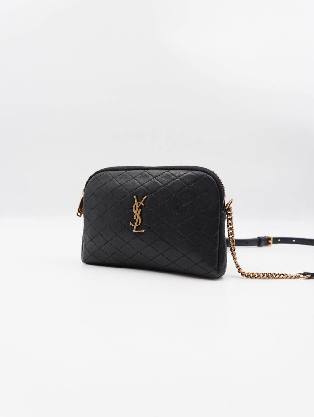 CK64 💕 Saint Laurent Lambskin Quilted Gaby Zipped Crossbody - Picture 5 of 13